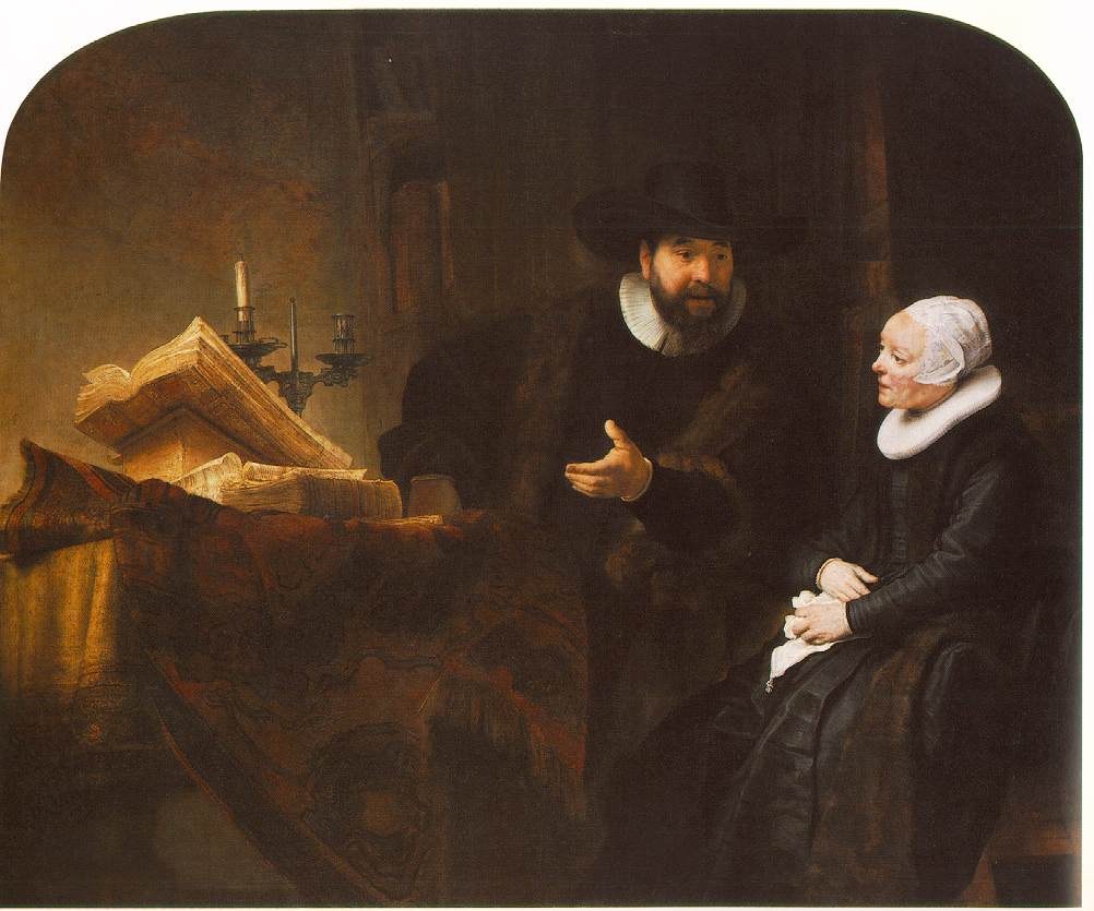 The Mennonite Preacher Cornelis Claesz Anslo in Conversation with His Wife Aaltje