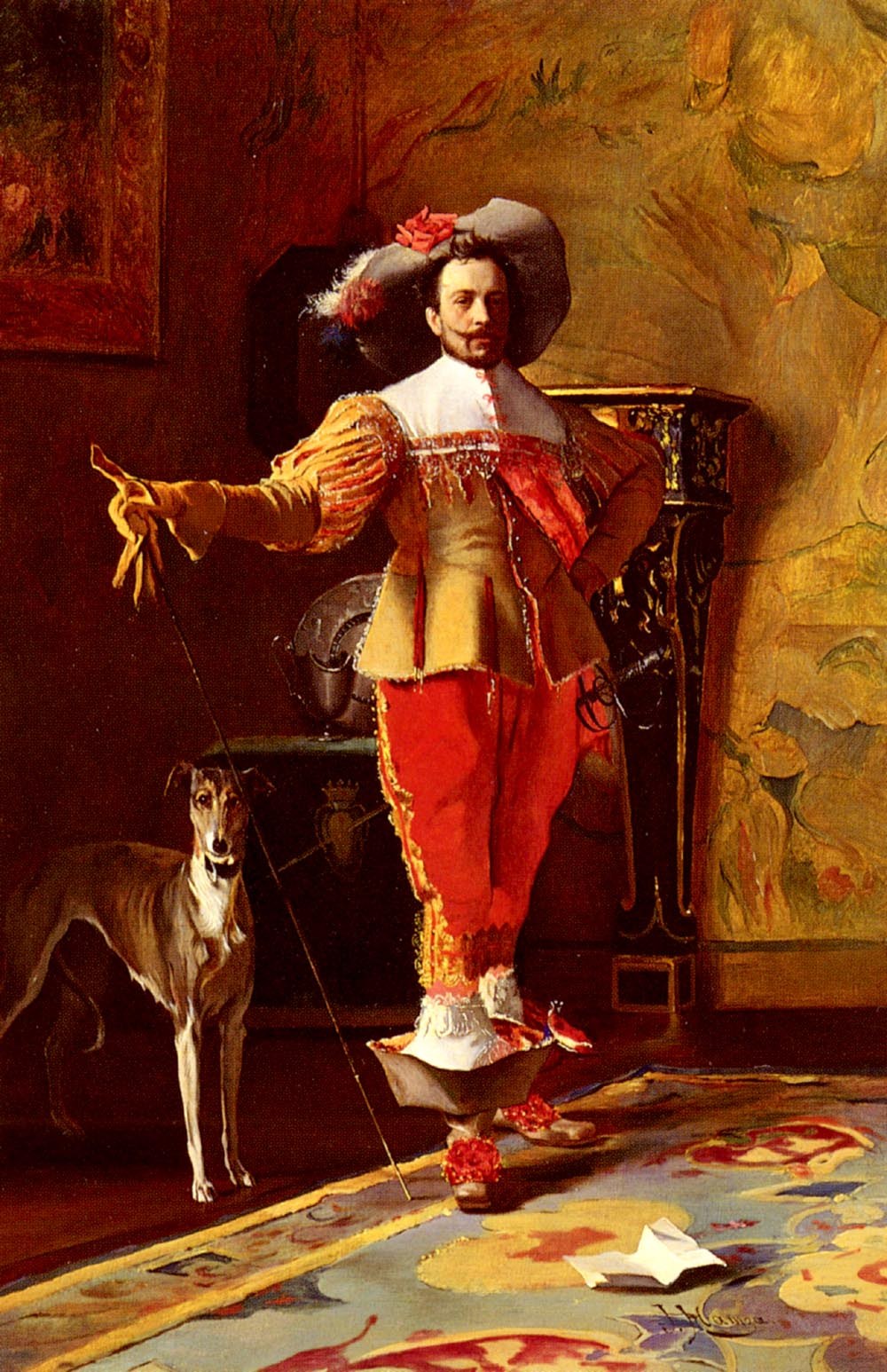 A cavalier And His Hound