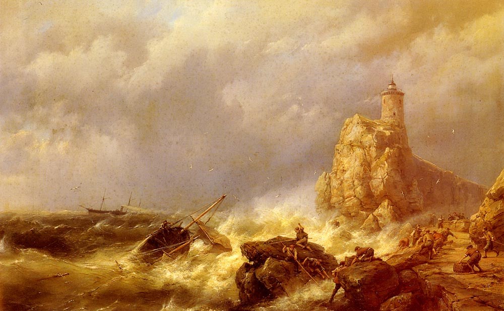 Hermanus A Shipwreck In Stormy Seas