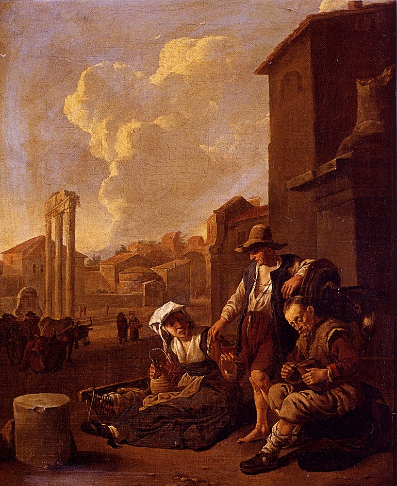 Peasant Family Having Bread And Wine