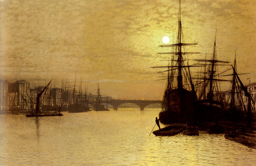John Atlkinson The Thames Below London Bridge