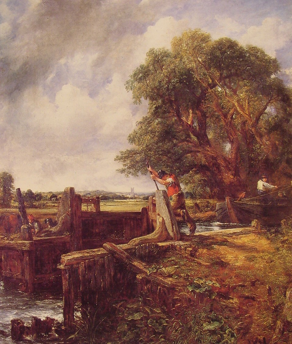 Boat Passing a Lock