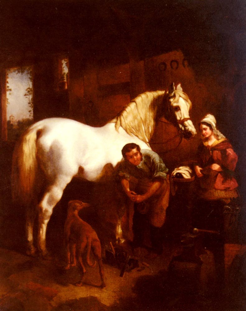 Herring John Frederick The Village Blacksmith