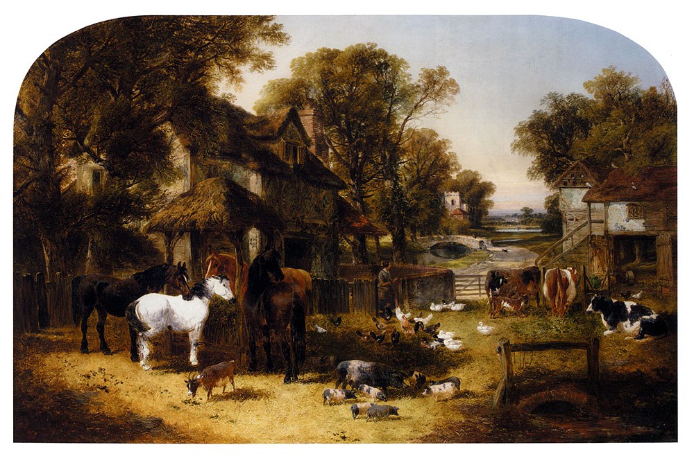 Herring John Frederick An English Farmyard Idyll