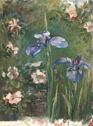 La Farge John Wild Roses And Irises