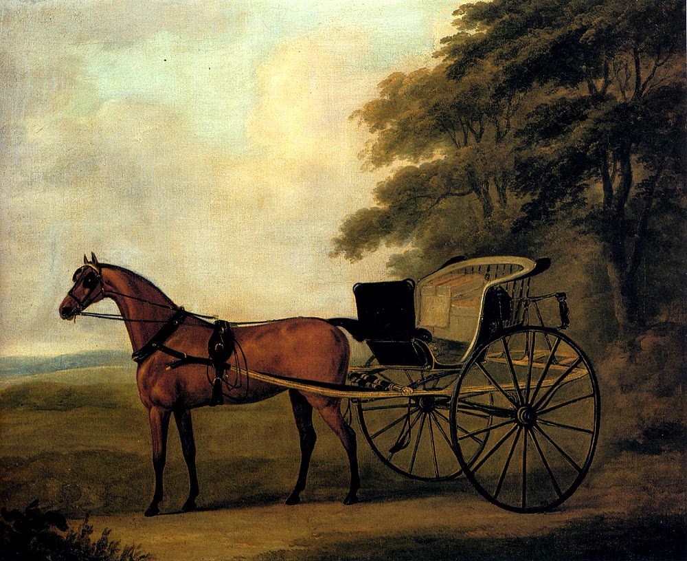 A Horse And Carriage In A Landscape