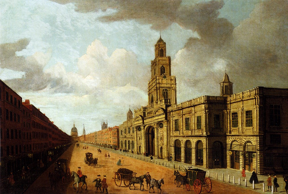 View Of The Royal Exchange Cornhill St Pauls cathedral Beyond