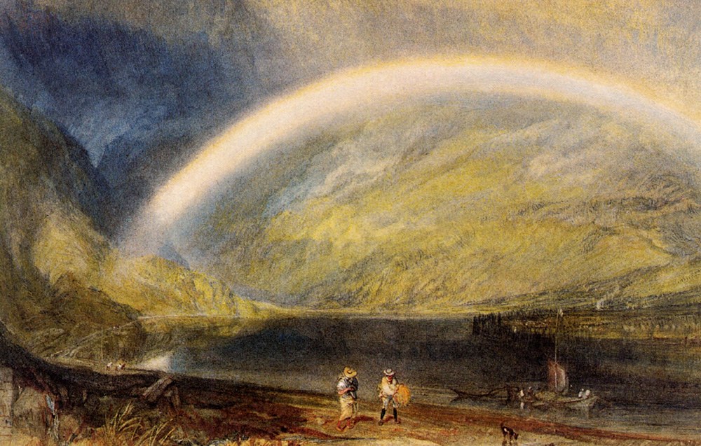 Rainbow: A View on the Rhine from the Dunkholder Vineyard