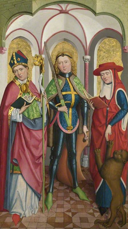 Master of Liesborn (active 1460-1490) (circle of) - Saints Ambrose, Exuperius and Jerome - NG254 - National Gallery.jpg