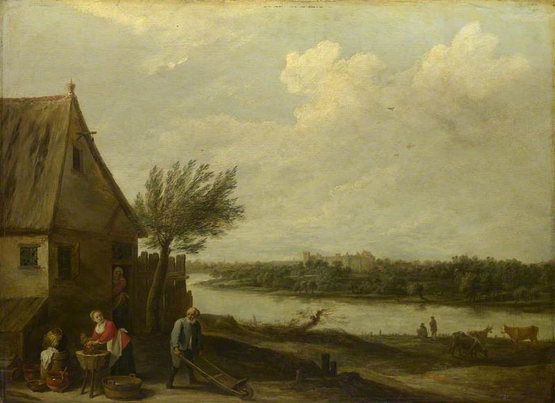 David Teniers II (1610-1690) - A Cottage by a River with a Distant View of a Castle - NG861 - National Gallery.jpg