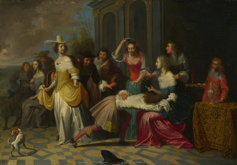 Hieronymus Janssens (1624-1693) (follower of) - Ladies and Gentlemen playing La Main Chaude - NG4976 - National Gallery.jpg