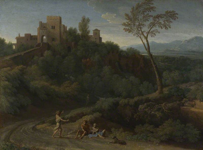 Gaspard Dughet (1615-1675) - Imaginary Landscape with Buildings in Tivoli - NG98 - National Gallery.jpg