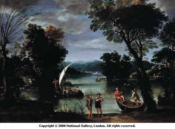 Viola, Gian Battista - Landscape with a River and Boats - 17th century.jpg