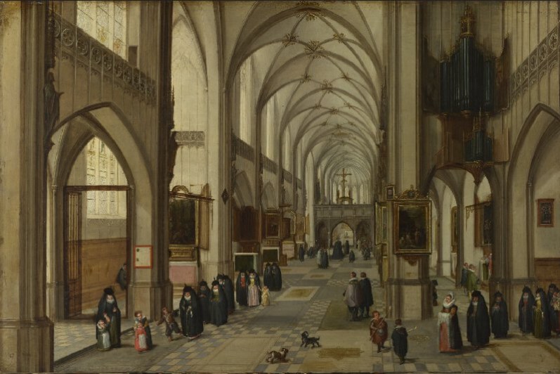 Hendrick van Steenwyck (II) and Jan Brueghel (I) - Interior of a Gothic Church looking East.jpg