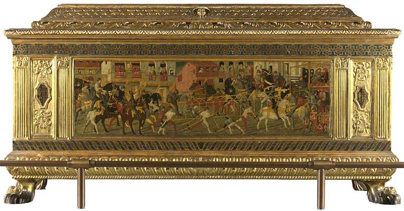 Italian (Florentine) School - Cassone with a Tournament Scene - NG4906 - National Gallery.jpg