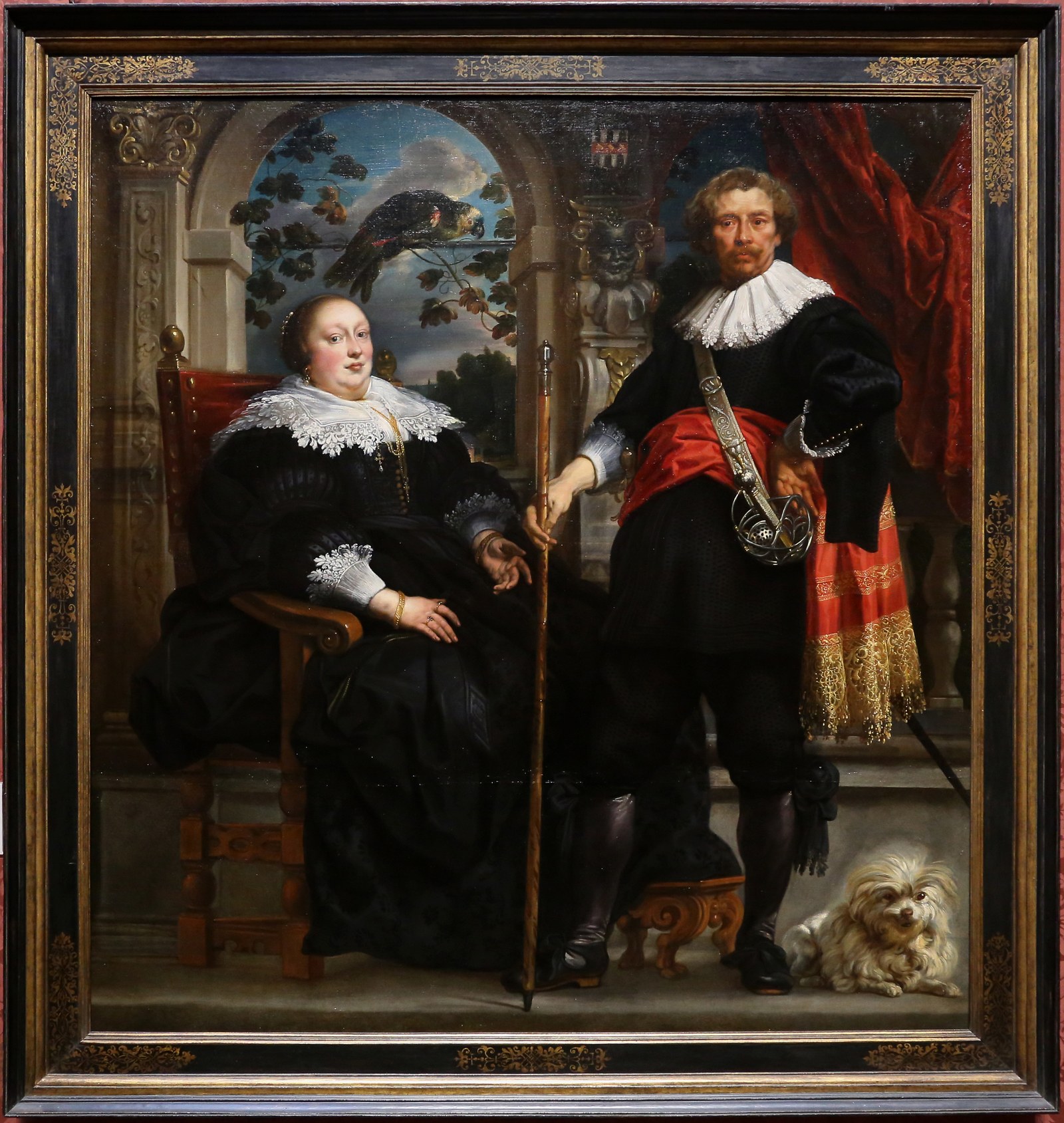 Jacob jordaens, ritratto di govaert van surpele (forse) e la moglie, 1636-38, 01.jpg