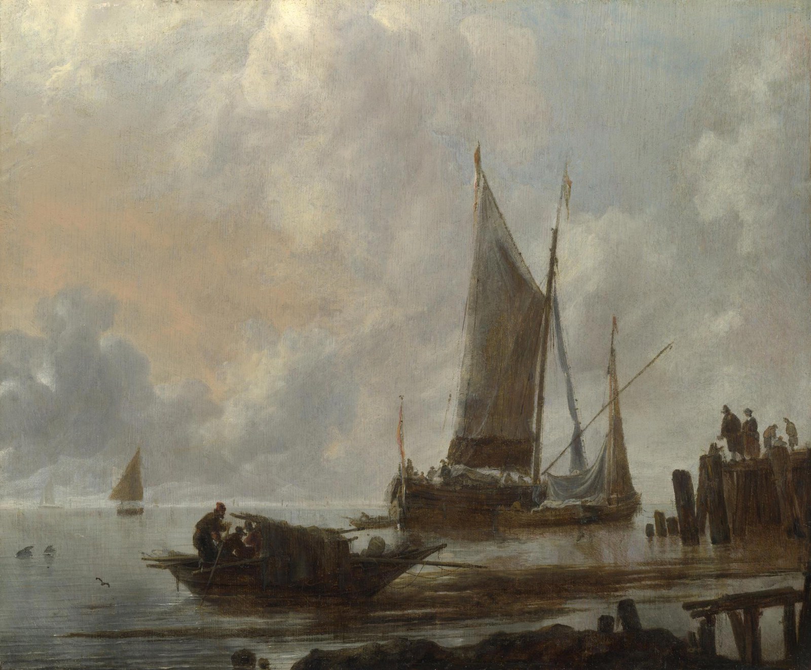 Vessels Moored off a Jetty