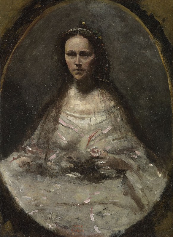 Corot - Sketch of a Woman in Bridal Dress, 1855-65.jpg