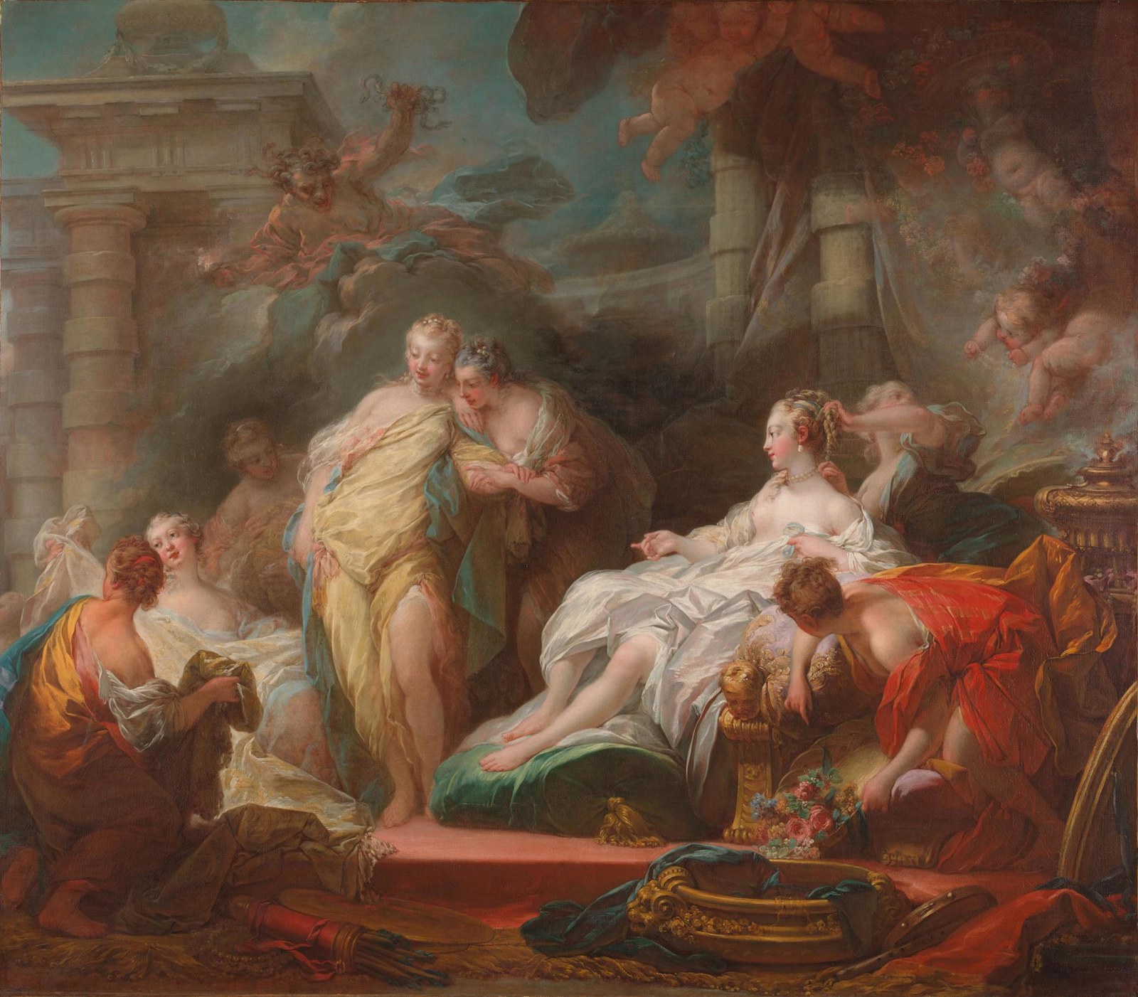 Psyche showing her Sisters her Gifts from Cupid