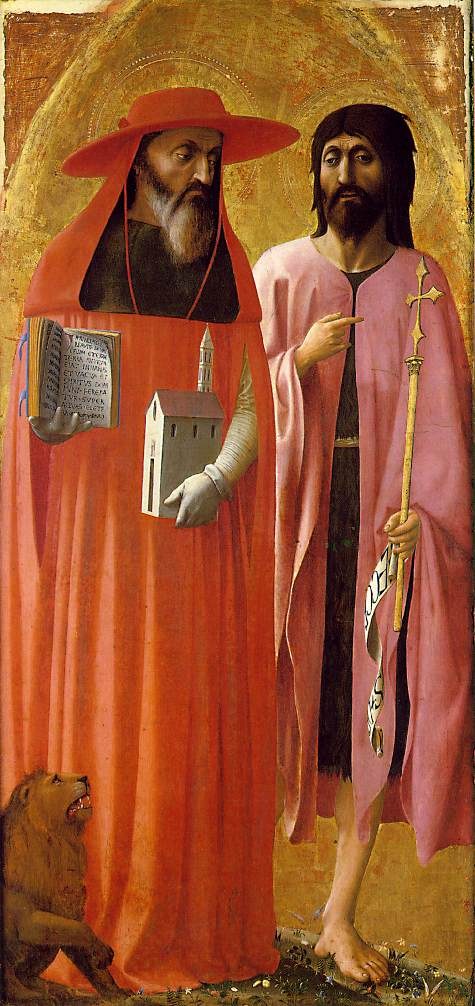 Masaccio - St Jerome and St John the Baptist - WGA14215.jpg