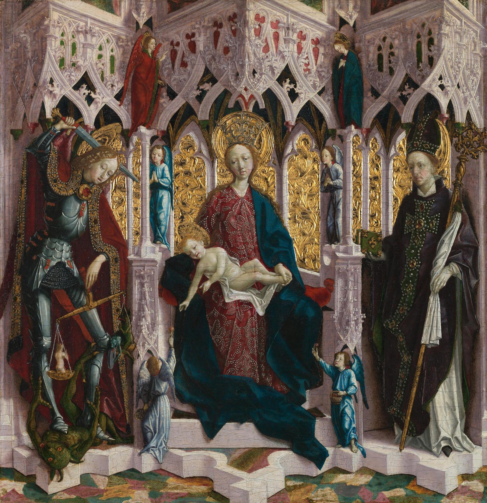 The Virgin and Child Enthroned with Angels and Saints