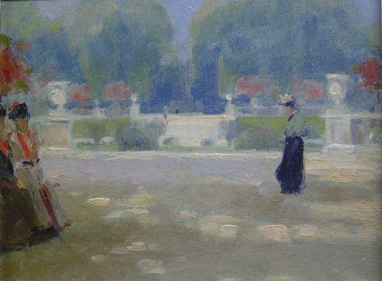 'A Bright Day in the Luxembourg Gardens' by Albert Jean Adolphe