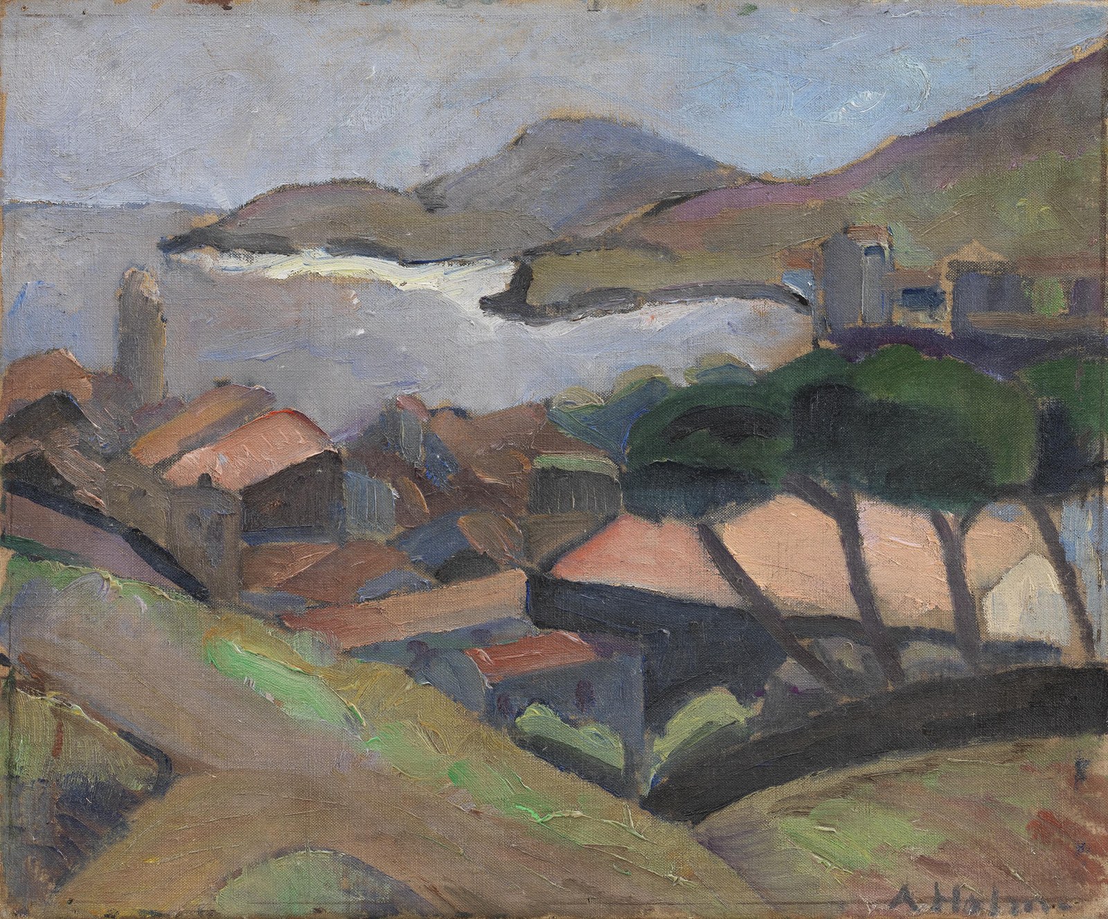Astrid Holm - Udsigt over Collioure - 1913
