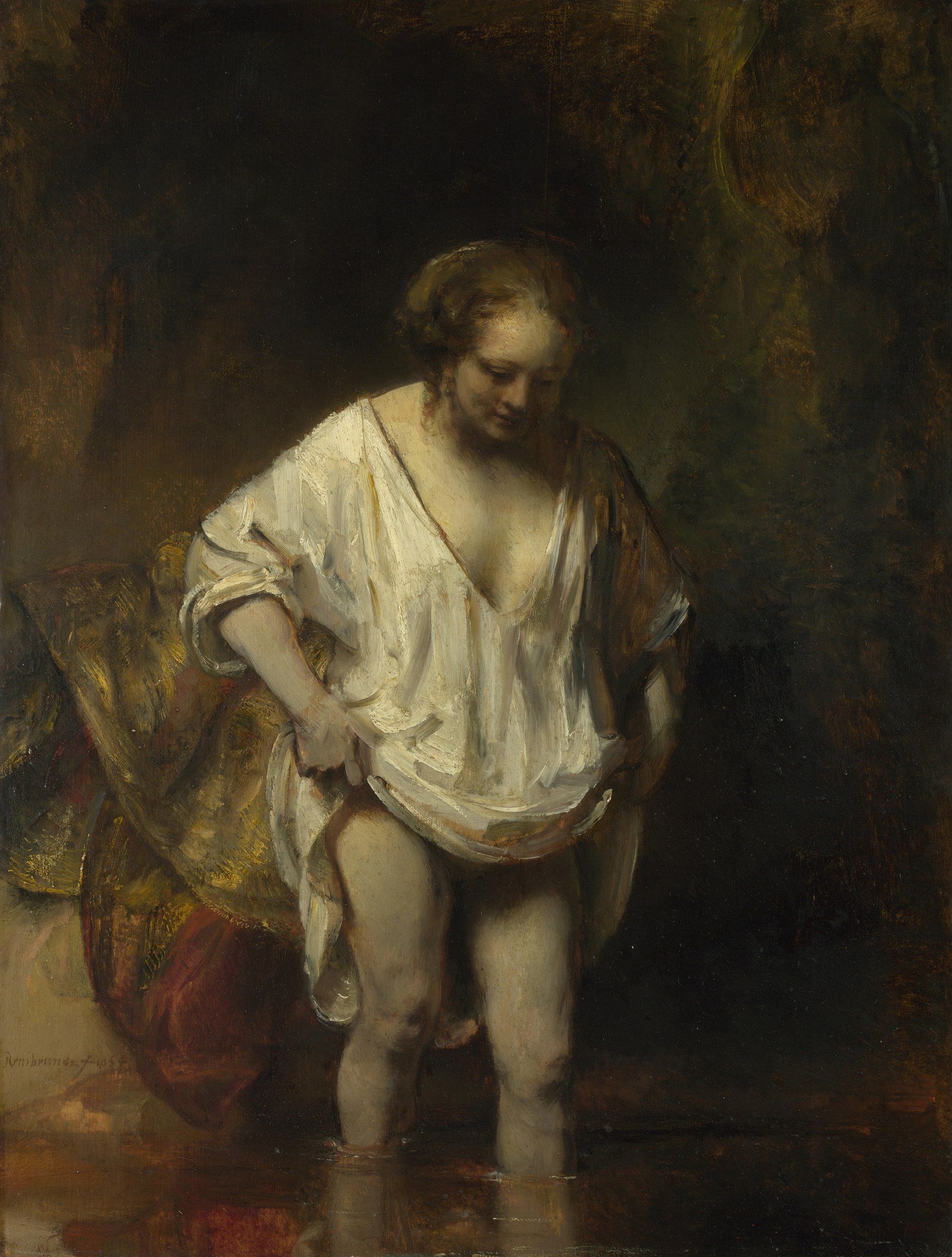 A Woman Bathing in a Stream (Hendrickje Stoffels?)