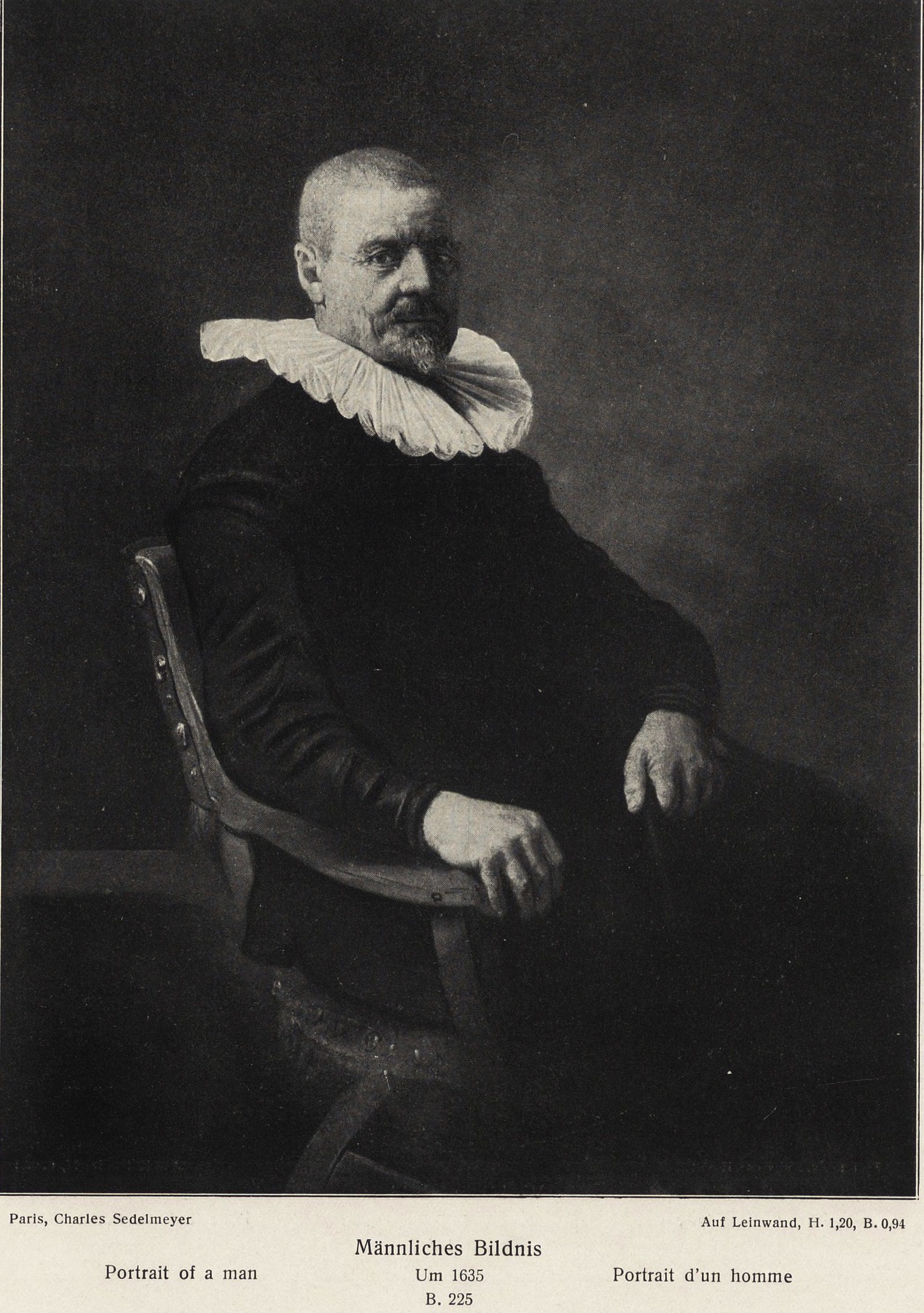 Portrait of a 69-year-old man in an armchair