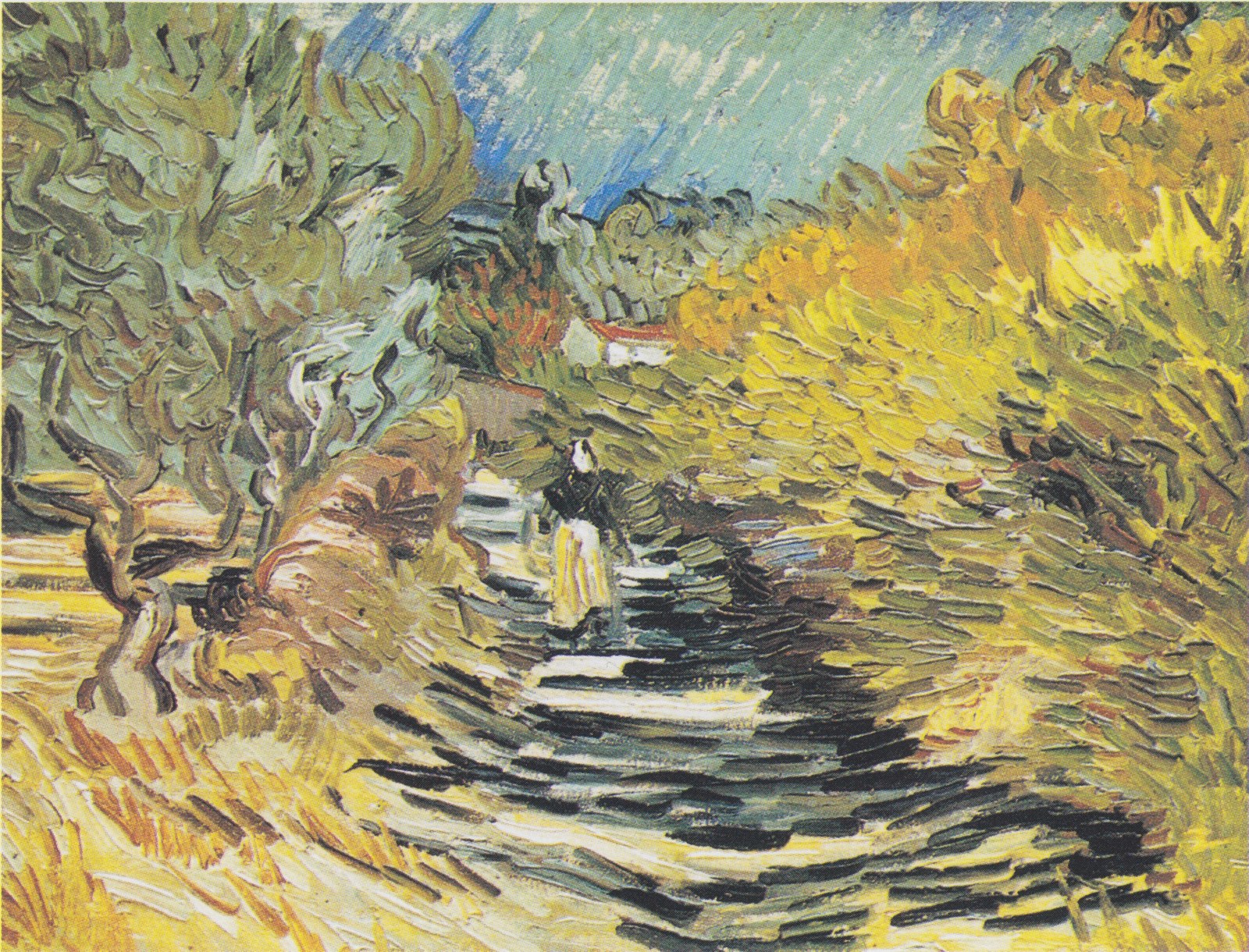 A Road at Saint-Remy with Female Figure