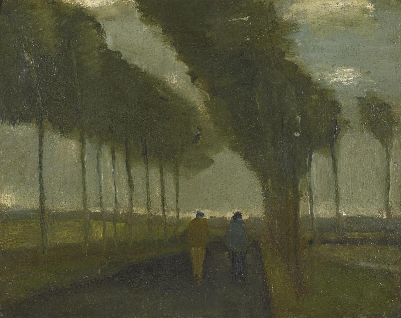 Country Lane with Two Figures