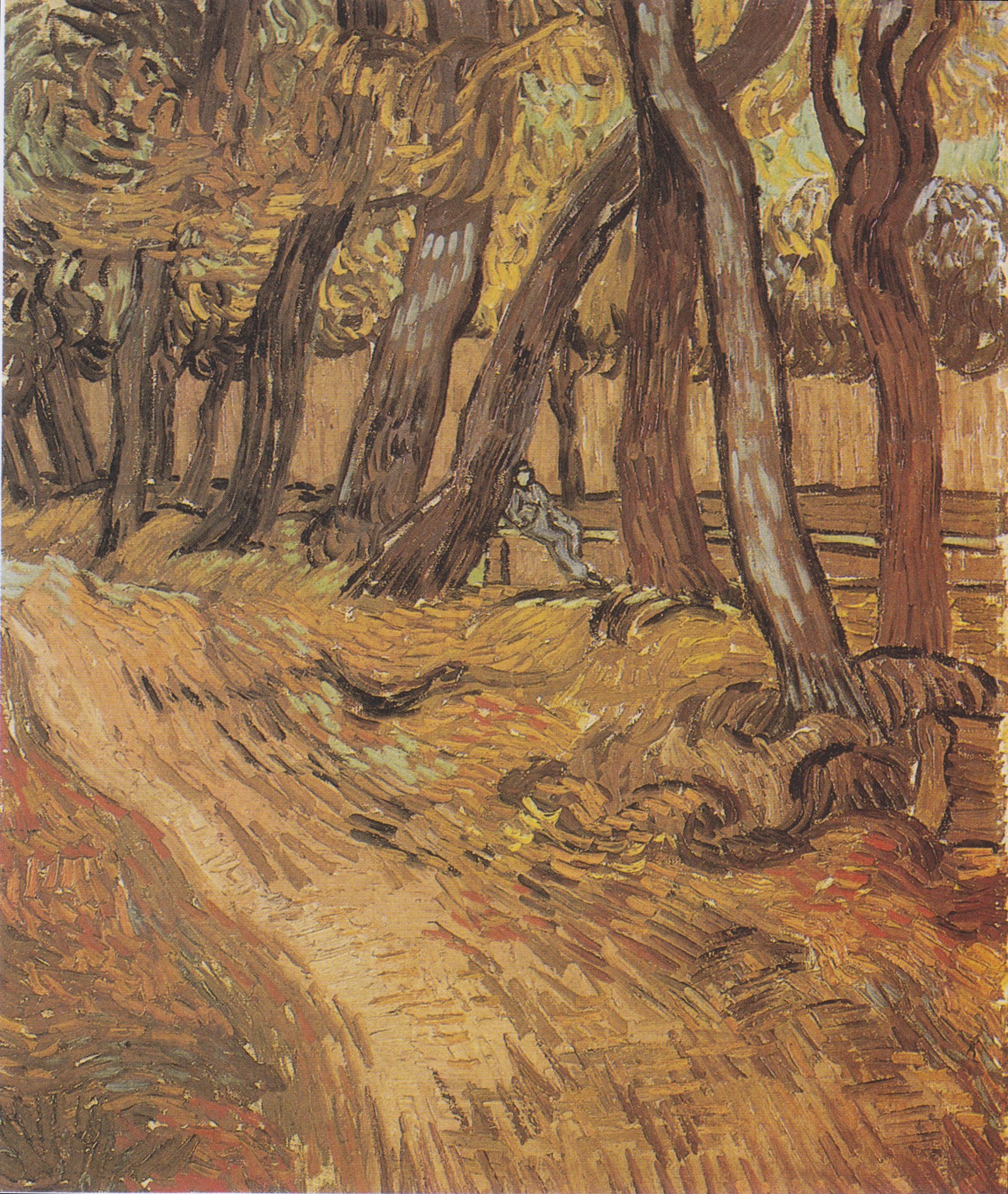 Garden of Saint-Paul Hospital with Figure, The