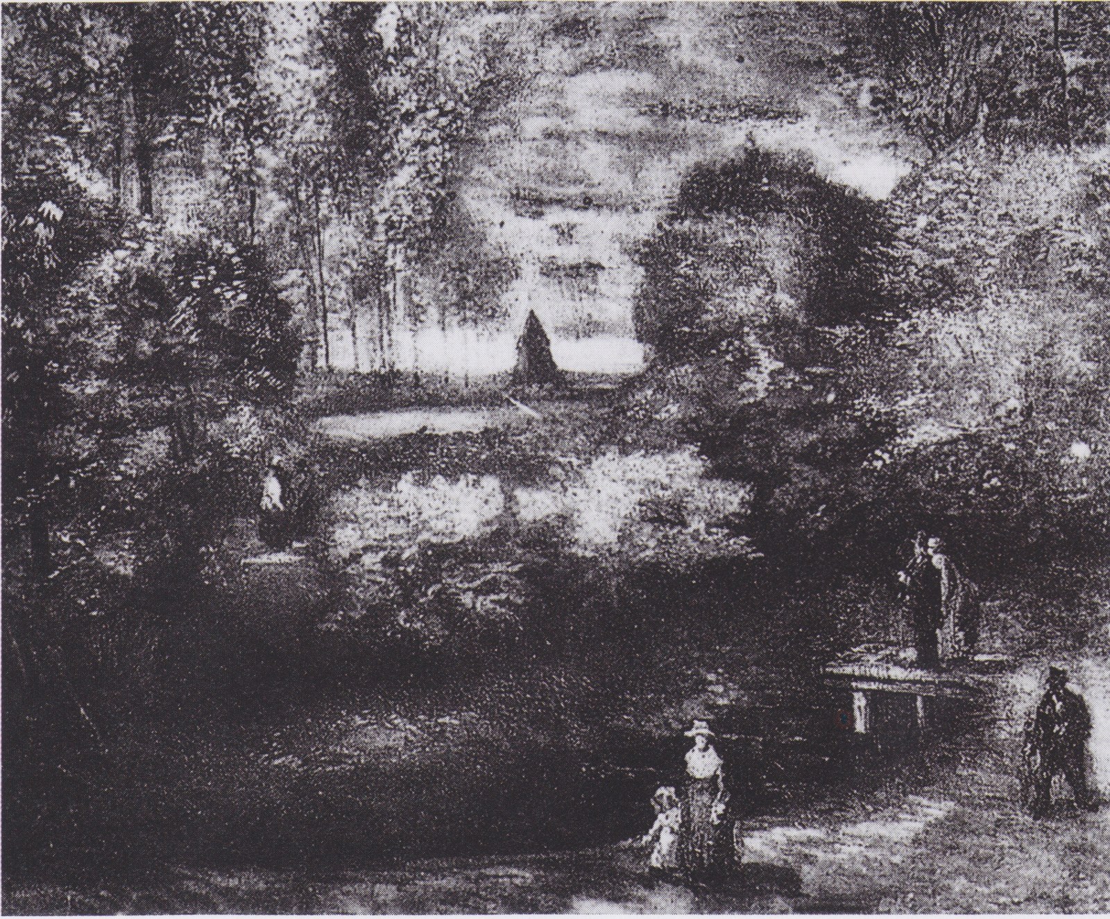 Parsonage Garden at Nuenen with Pond and Figures