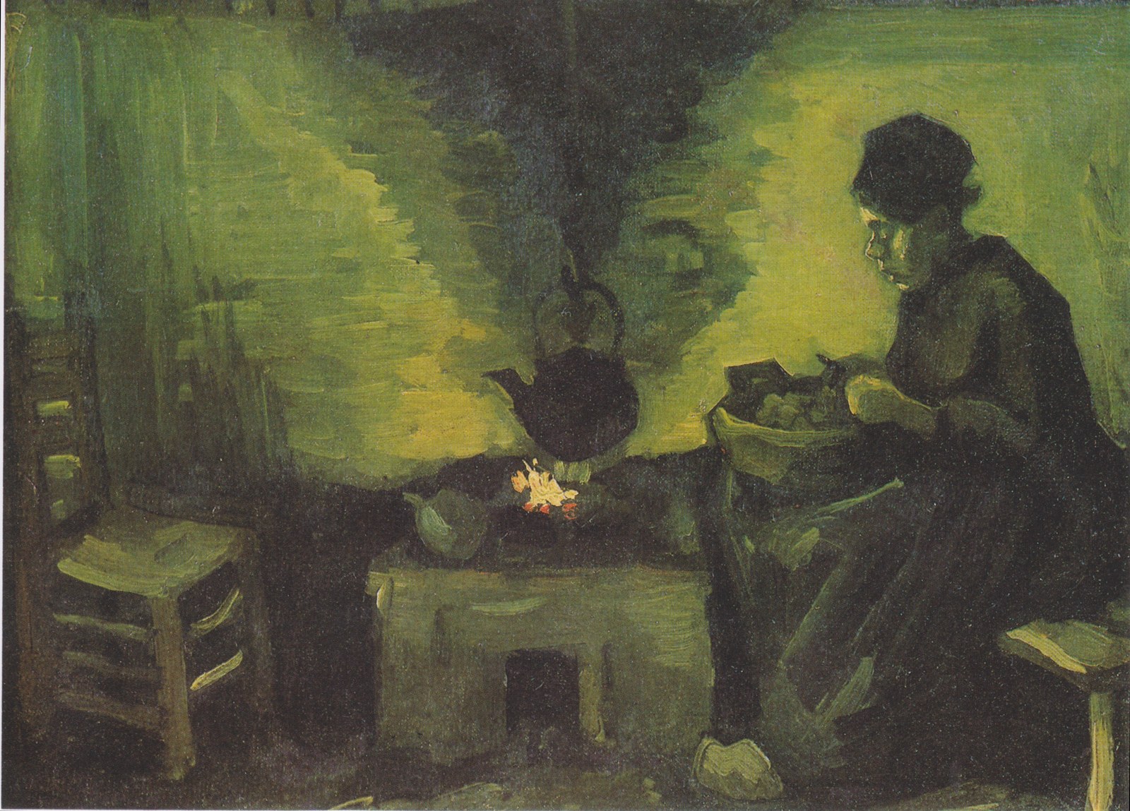 Peasant Woman by the Fireplace