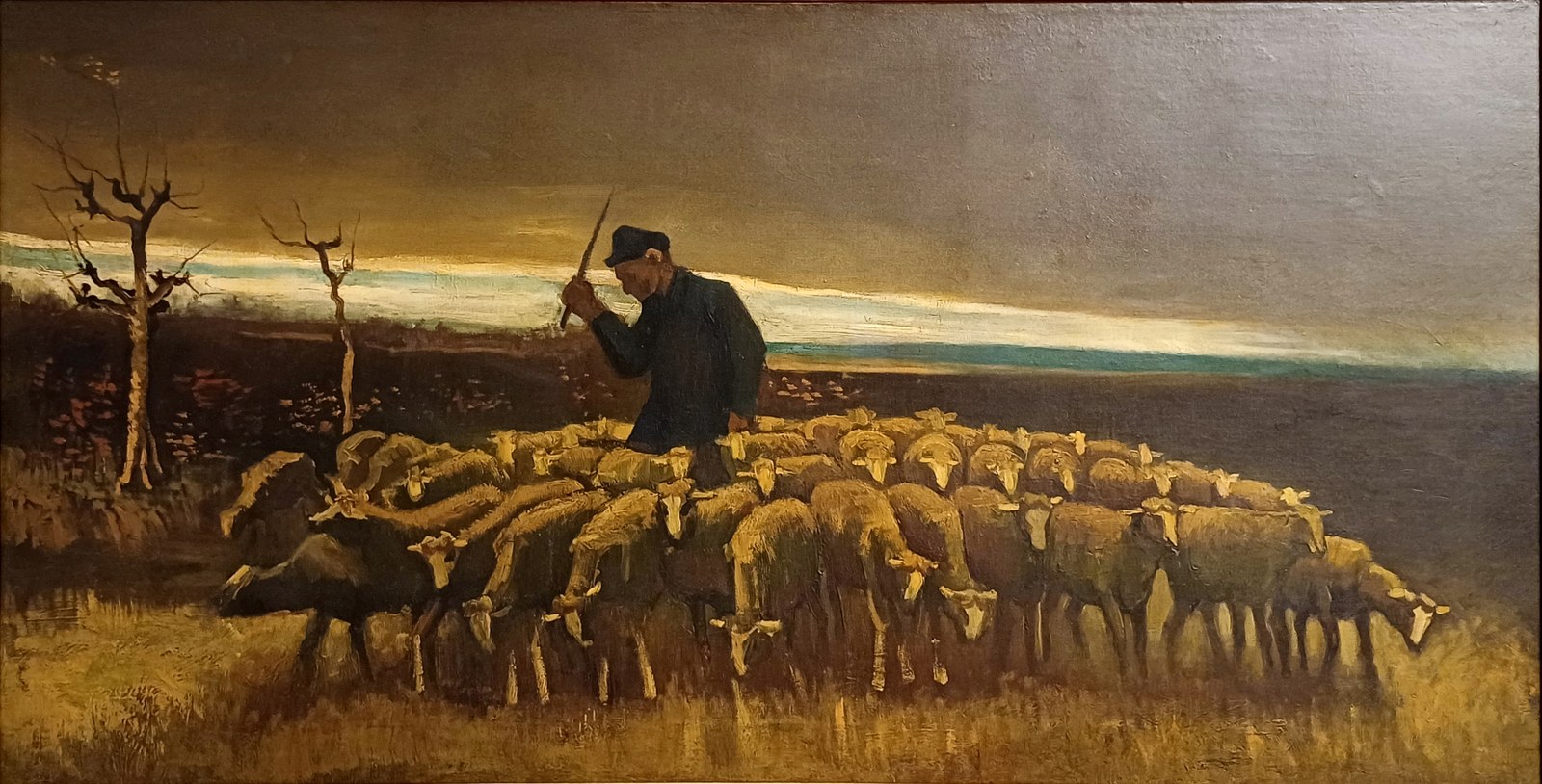 Shepherd with a Flock of Sheep