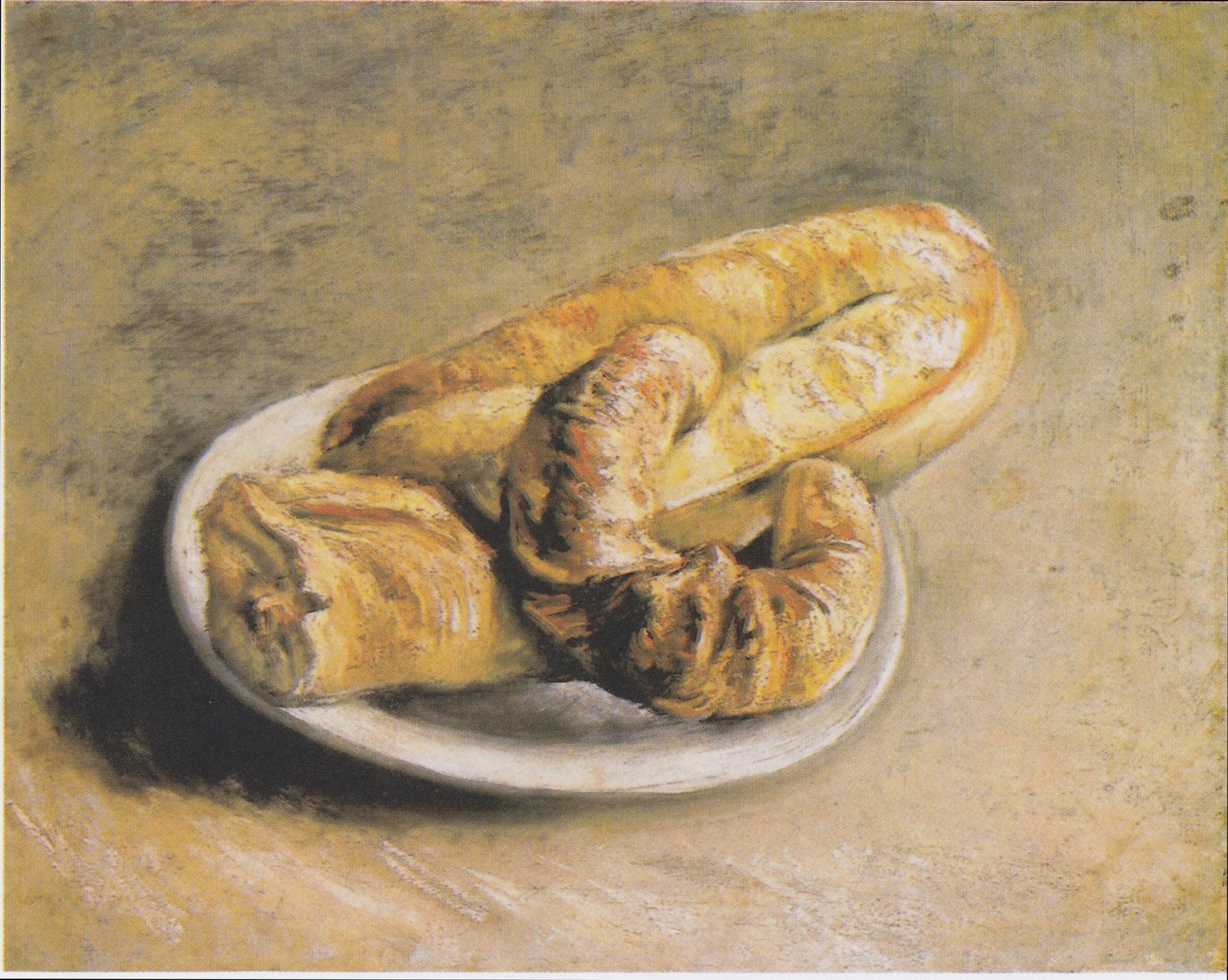 Still life, plate with bread