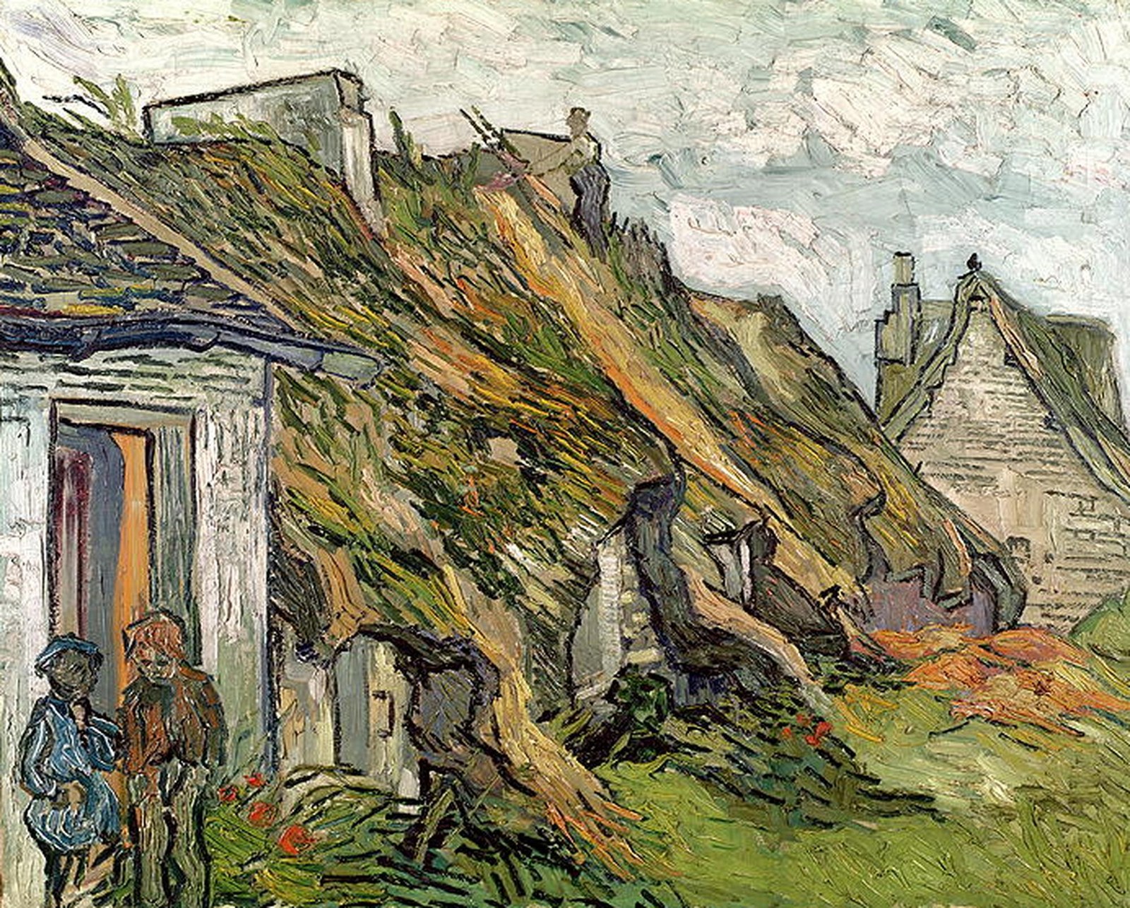 Thatched Sandstone Cottages in Chaponval