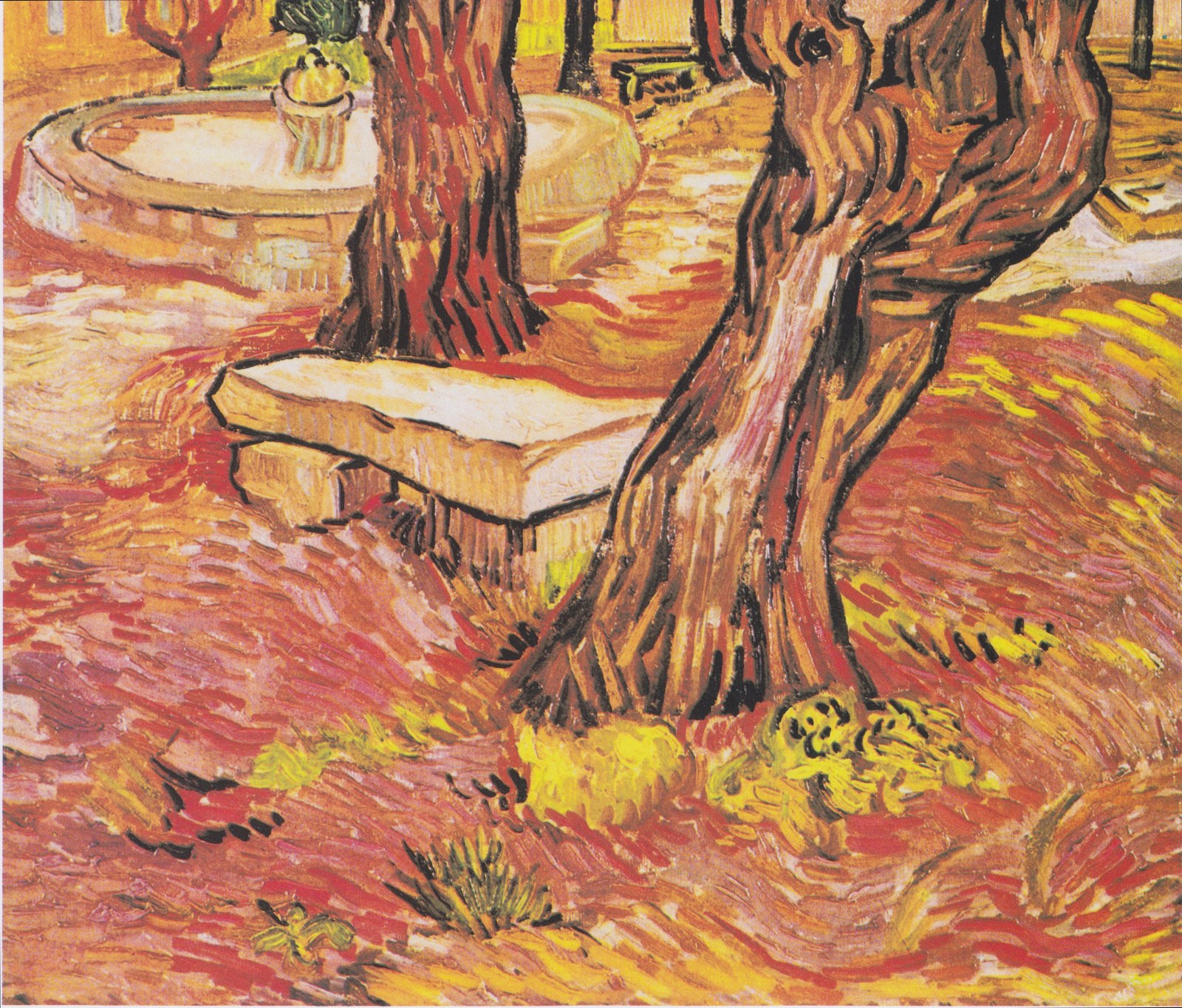 The Stone Bench in the Garden of Saint-Paul Hospital