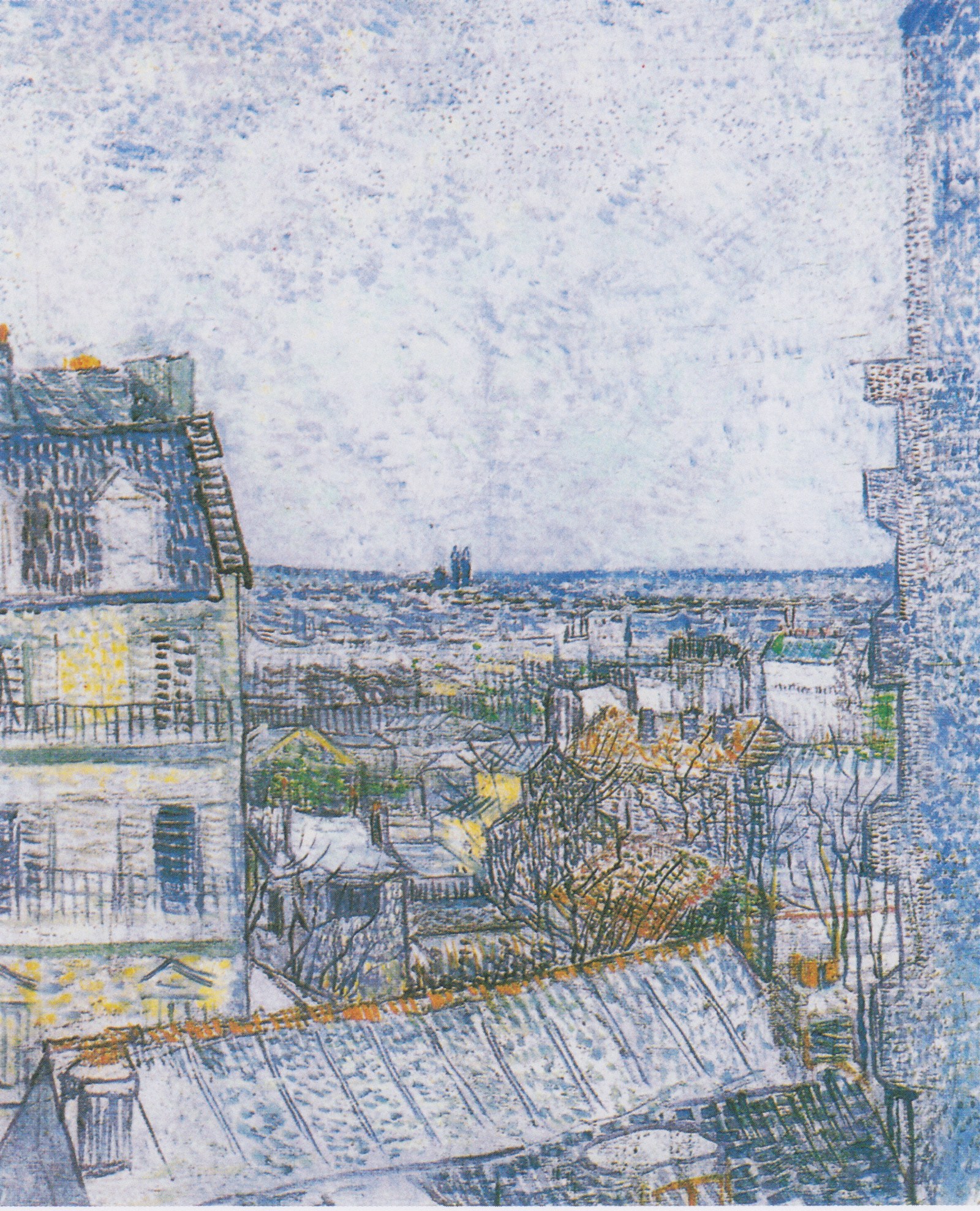 View of Paris from Vincent's Room in the Rue Lepic