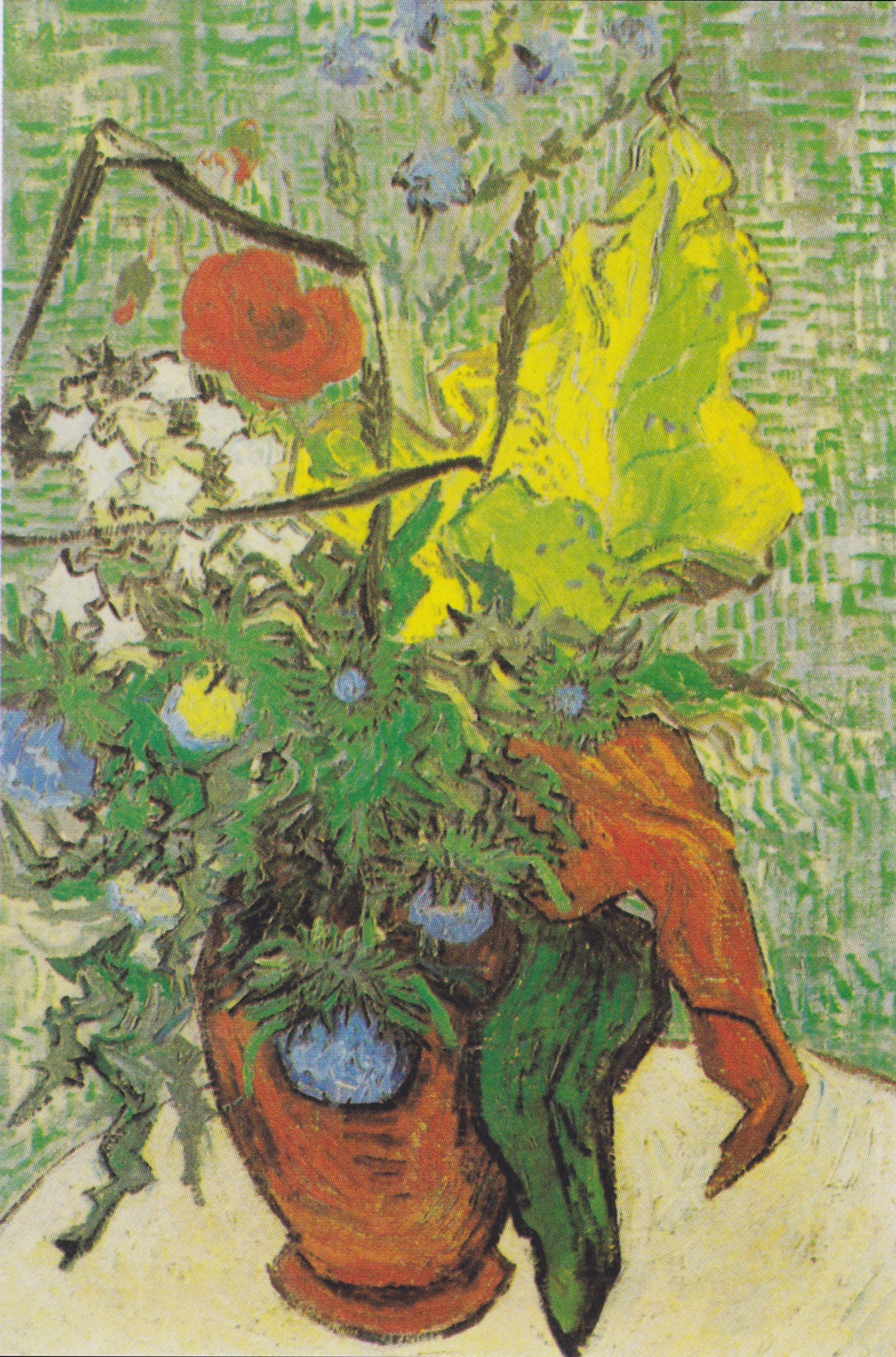 Wild Flowers and Thistles in a Vase
