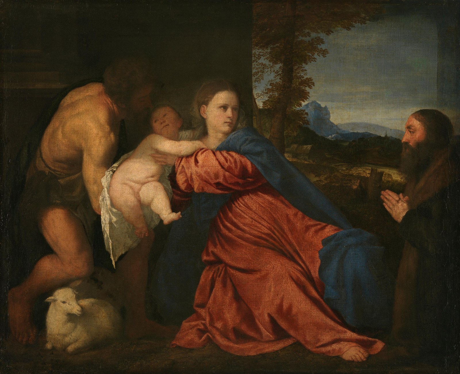 Madonna and Child with St. John and a praying Donor