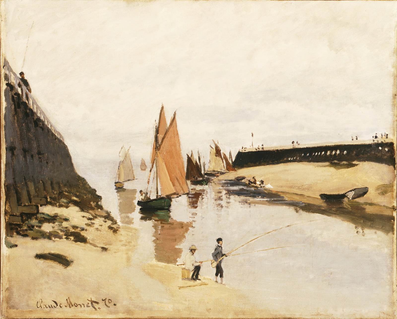 Breakwater at Trouville, Low Tide