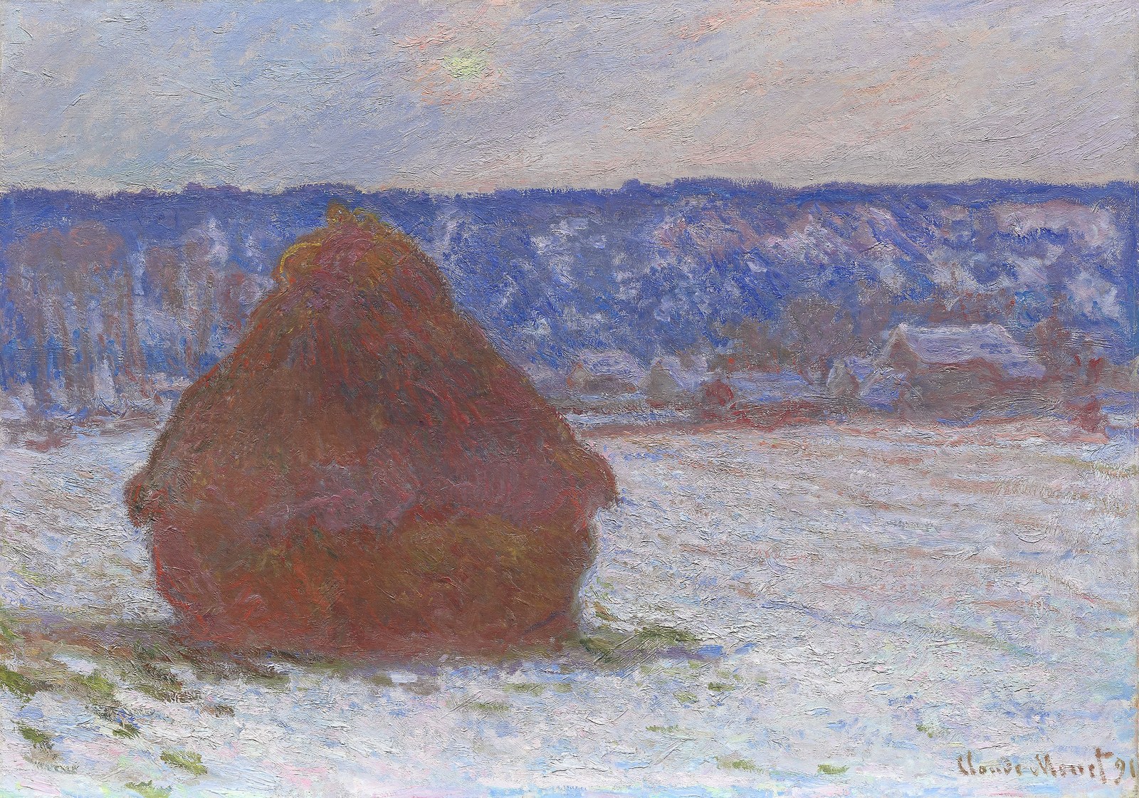 Stack of Wheat (Snow Effect, Overcast Day)
