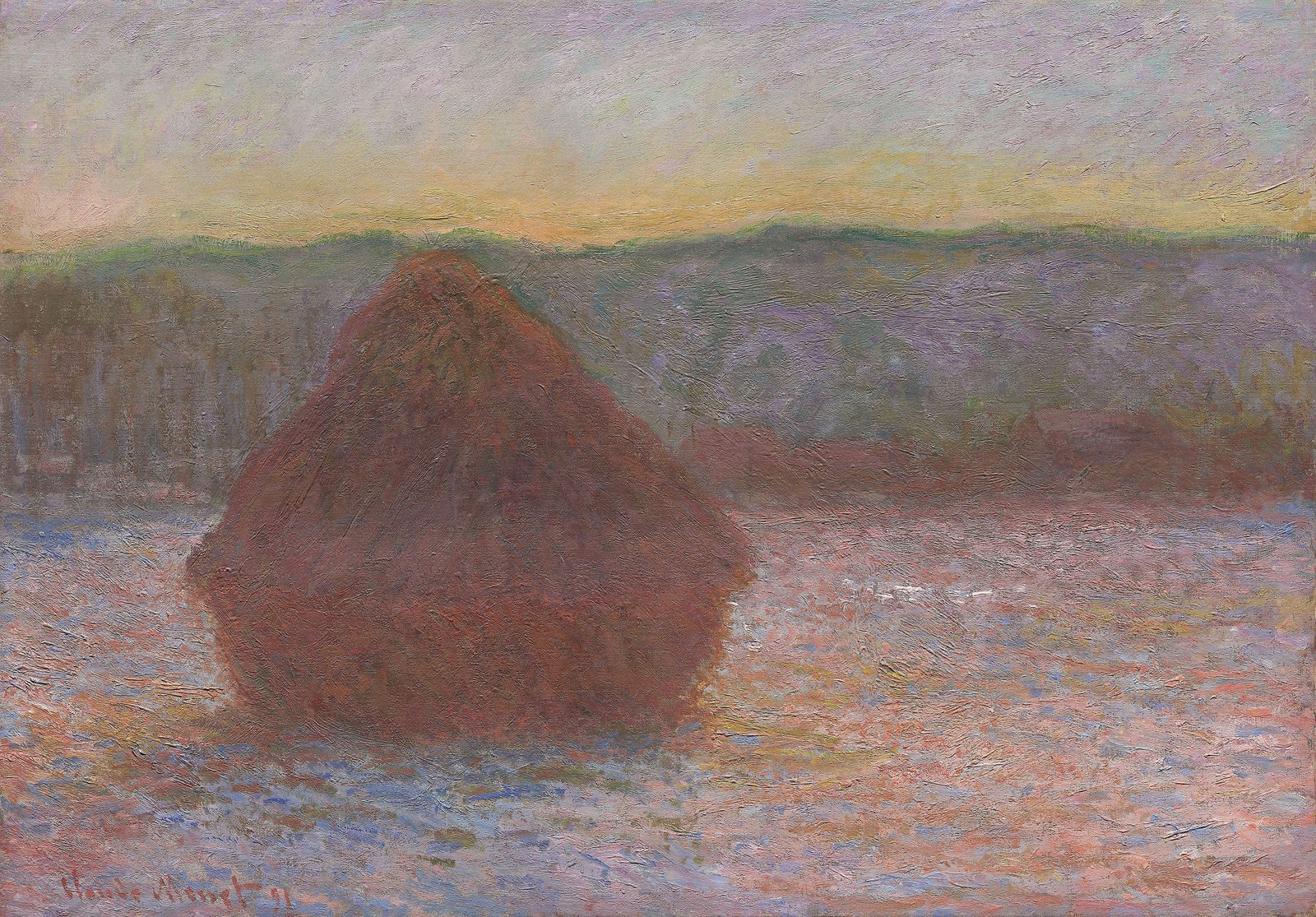 Stack of Wheat (Thaw, Sunset)