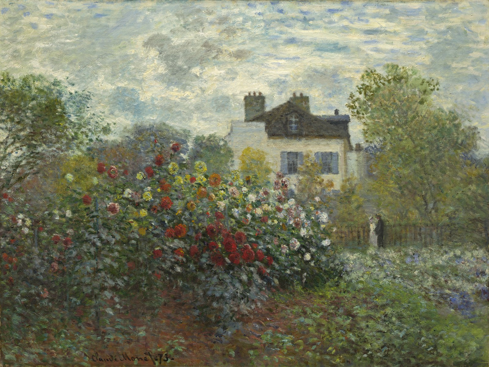 The Artist's Garden in Argenteuil (A Corner of the Garden with Dahlias)