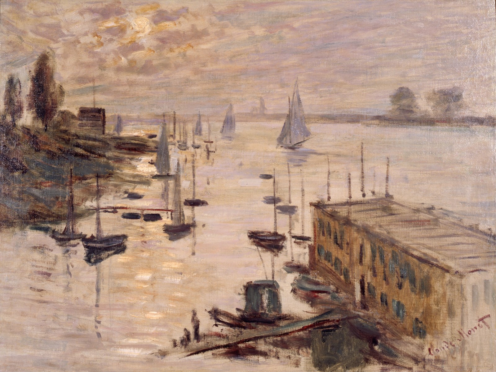 The Port of Argenteuil Seen from the Road Bridge