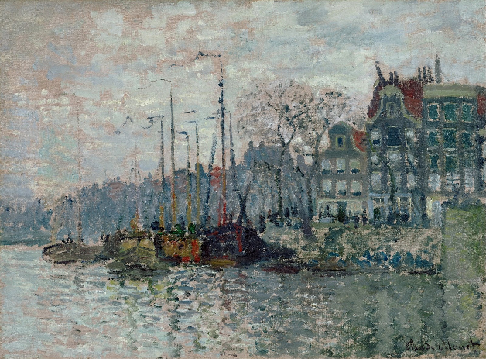 View of the Prins Hendrikkade and the Kromme Waal in Amsterdam