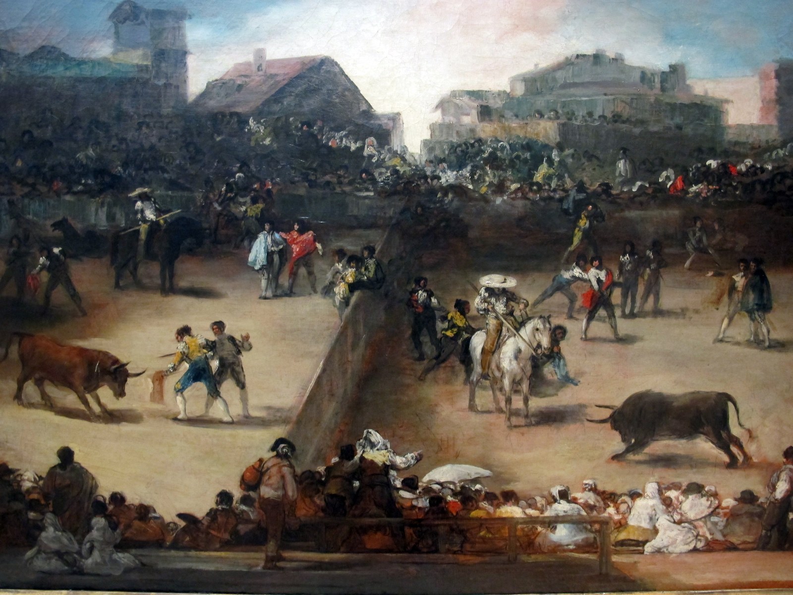 Corrida de toros en una plaza partida por Goya