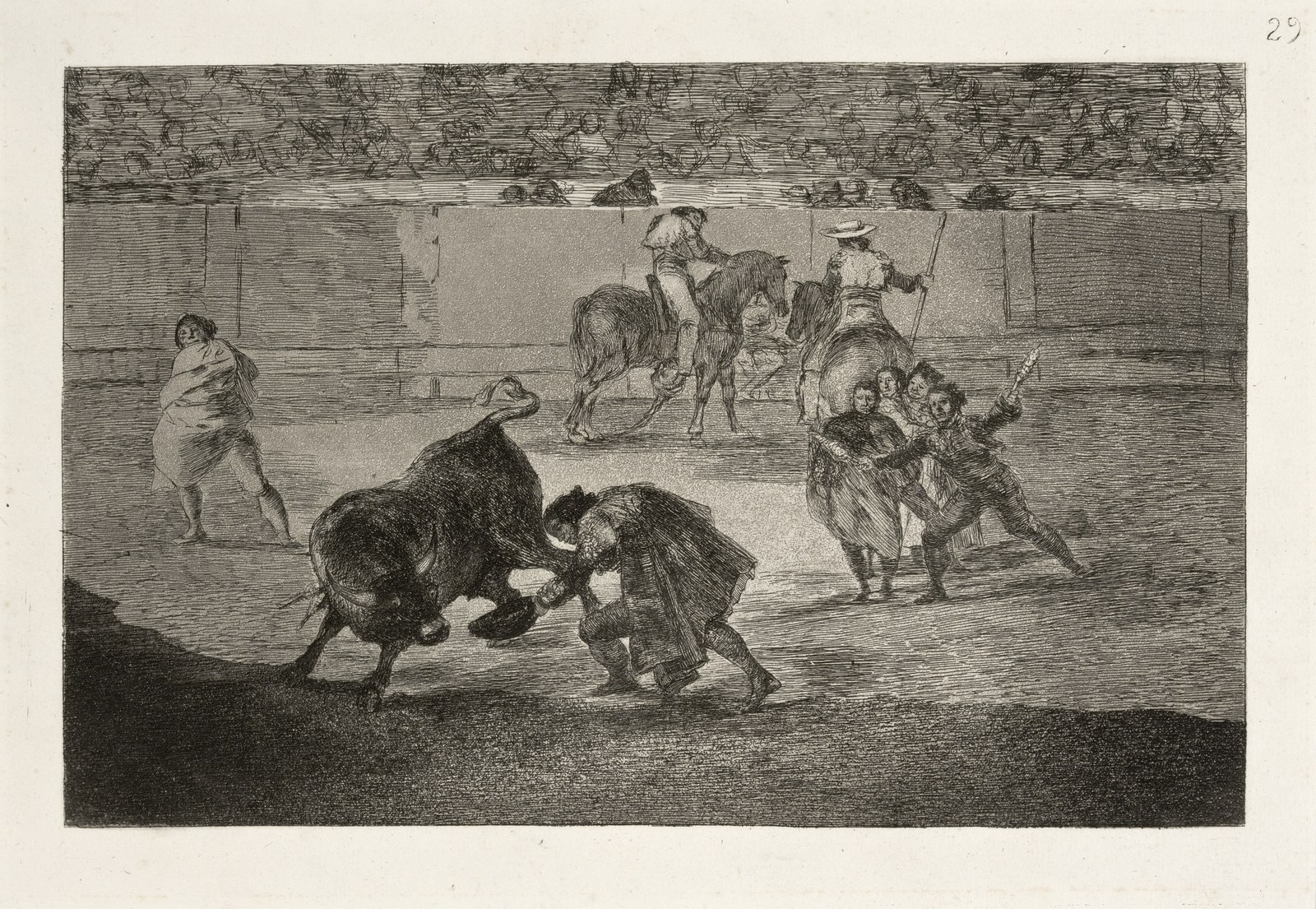 Francisco Goya y Lucientes - Pepe Illo fazendo a reverência ao touro, da série Tauromaquia, 1815-16