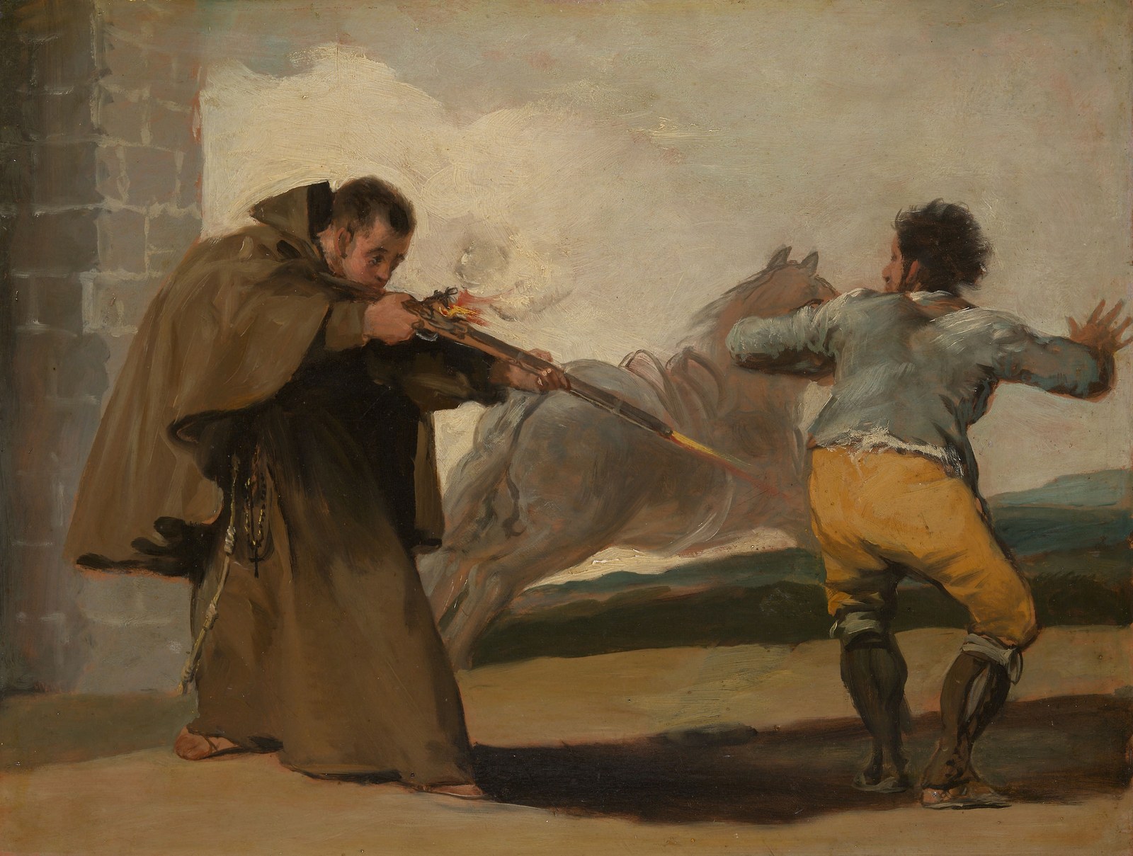 Francisco José de Goya y Lucientes - Friar Pedro Shoots El Maragato as His Horse Runs Off - 1933.1075 - Art Institute of Chicago